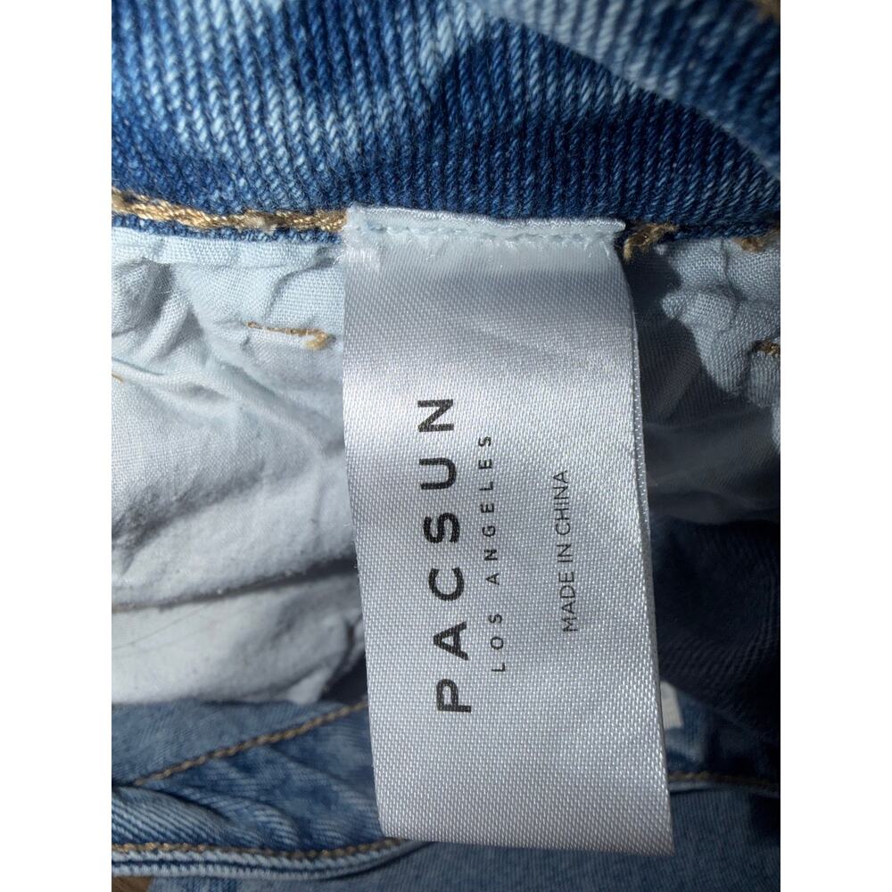 PACSUN women’s button closure distressed mom blue jeans - Picture 13 of 14